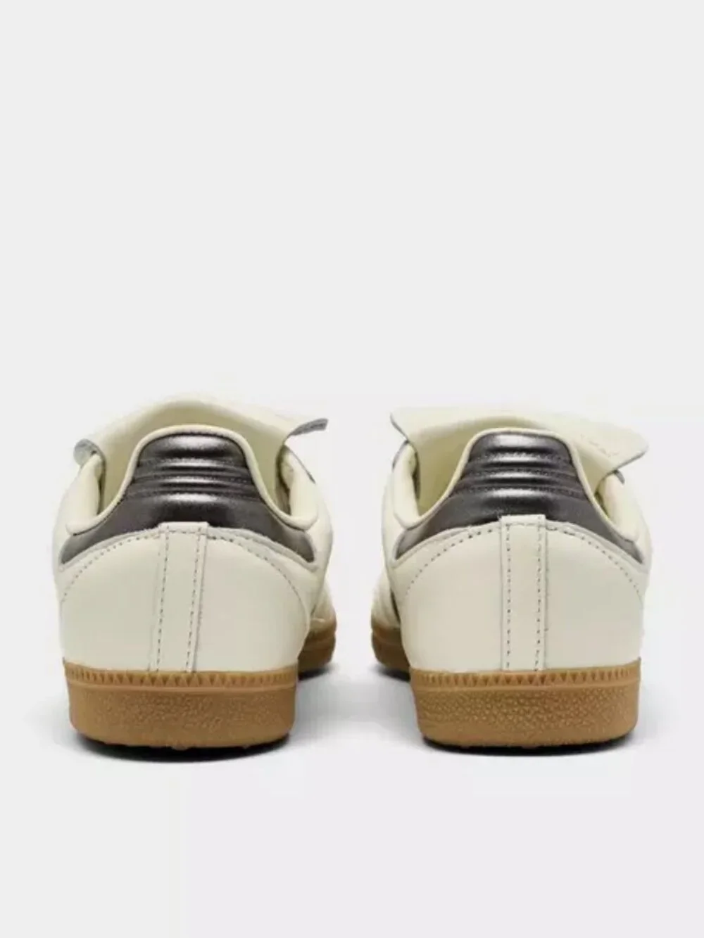 Women's Adidas Originals Samba Long Tongue Shoes - Cream White Black Gum JP6143 - Picture 12 of 14